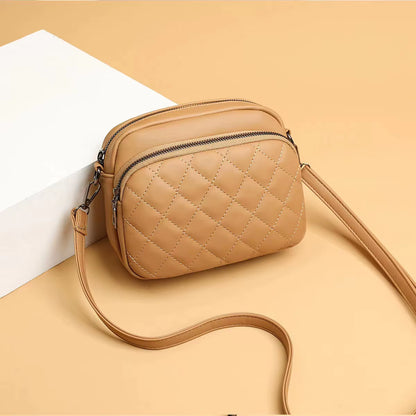 Diamond Lattice Shoulder Bag PU Leather Crossbody Bag Brands Messenger Handbag and Purse Shopping Cellphone Bag Sac