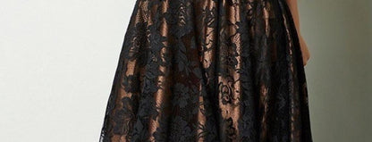 Strapless Black Lace High Low Long a Line Corset Prom Evening Formal Dresses