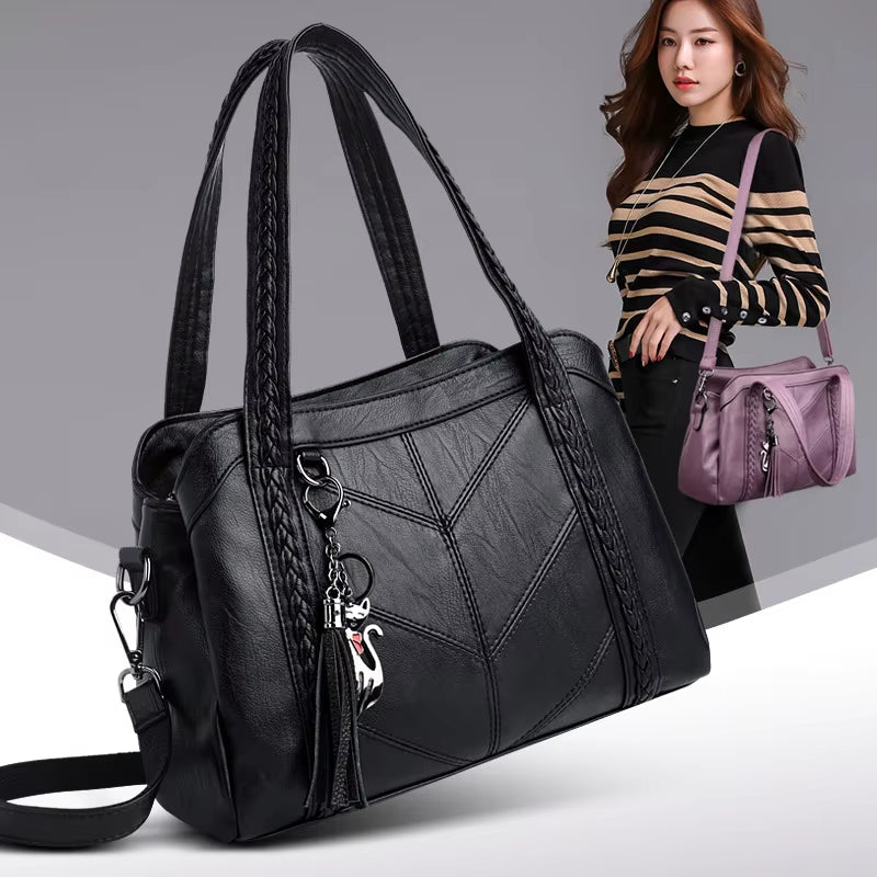 Luxury Pendant Handbags Women Bags PU Leather Brands Crossbody Bag Large Capacity Shoulder Bag Lady Brands Handle Bag