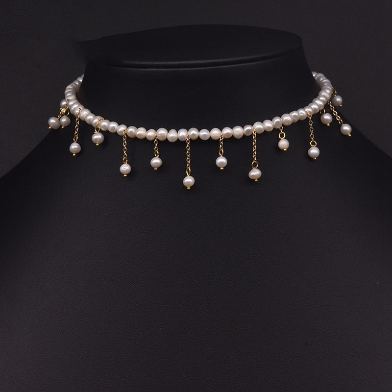 Women'S Fashion Natural Freshwater Pearl Tassel Necklace