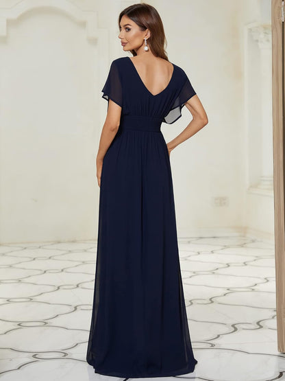 Women'S Elegant V-Neck Formal Evening Dresses 7851